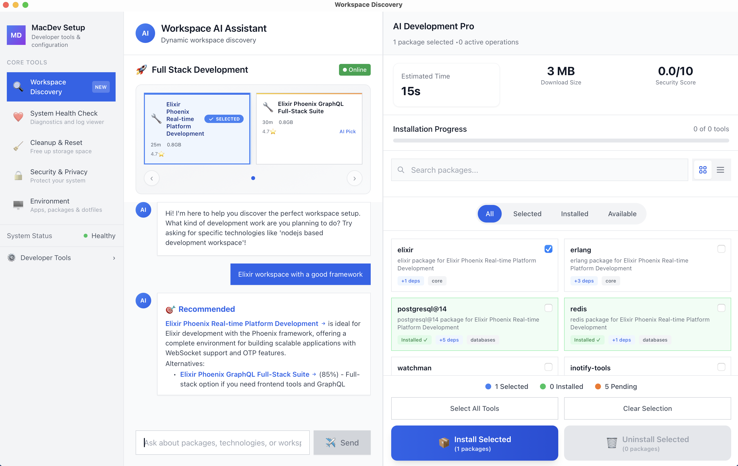 MacFlow Workspace AI Assistant - Intelligent workspace discovery